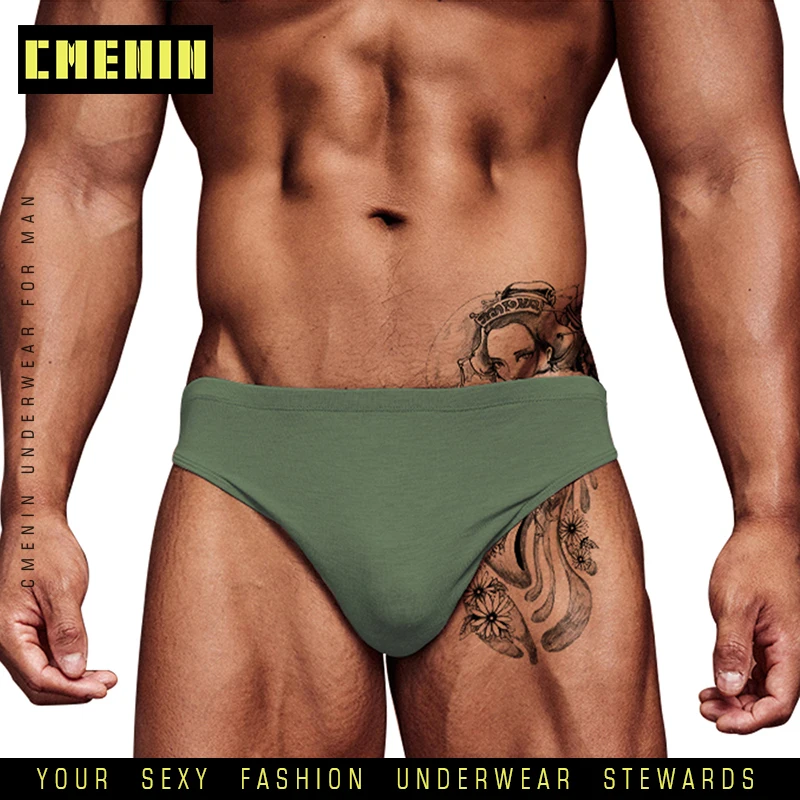 4Pcs/lot New Brand Modal Sexy Gay Men Underwear Bikini Men Briefs Solid Breathable Mens Briefs Underwear Shorts Men's Underwear 4