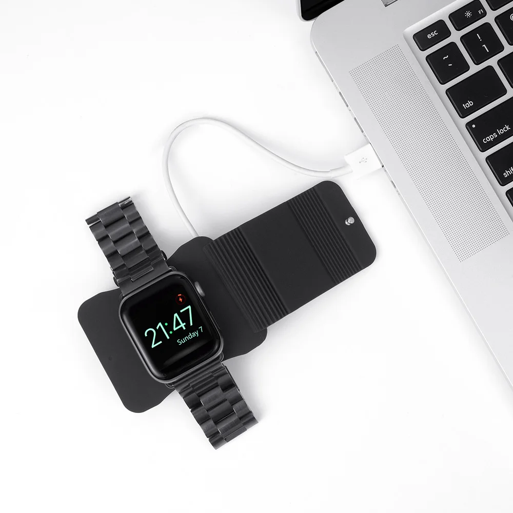 Для Apple Watch зарядный кошелек Чехол мягкий часы в силиконовом корпусе Зарядное
