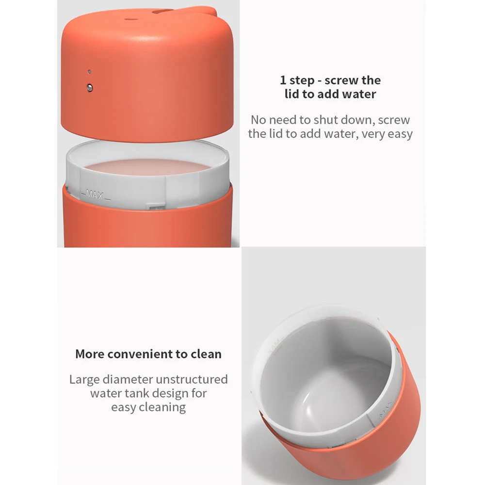 XIAOMI VH 420 мл USB Настольный увлажнитель бесшумный очиститель воздуха большой объем опрыскиватель сенсорный выключатель Умный анти-сухой дизайн бытовой