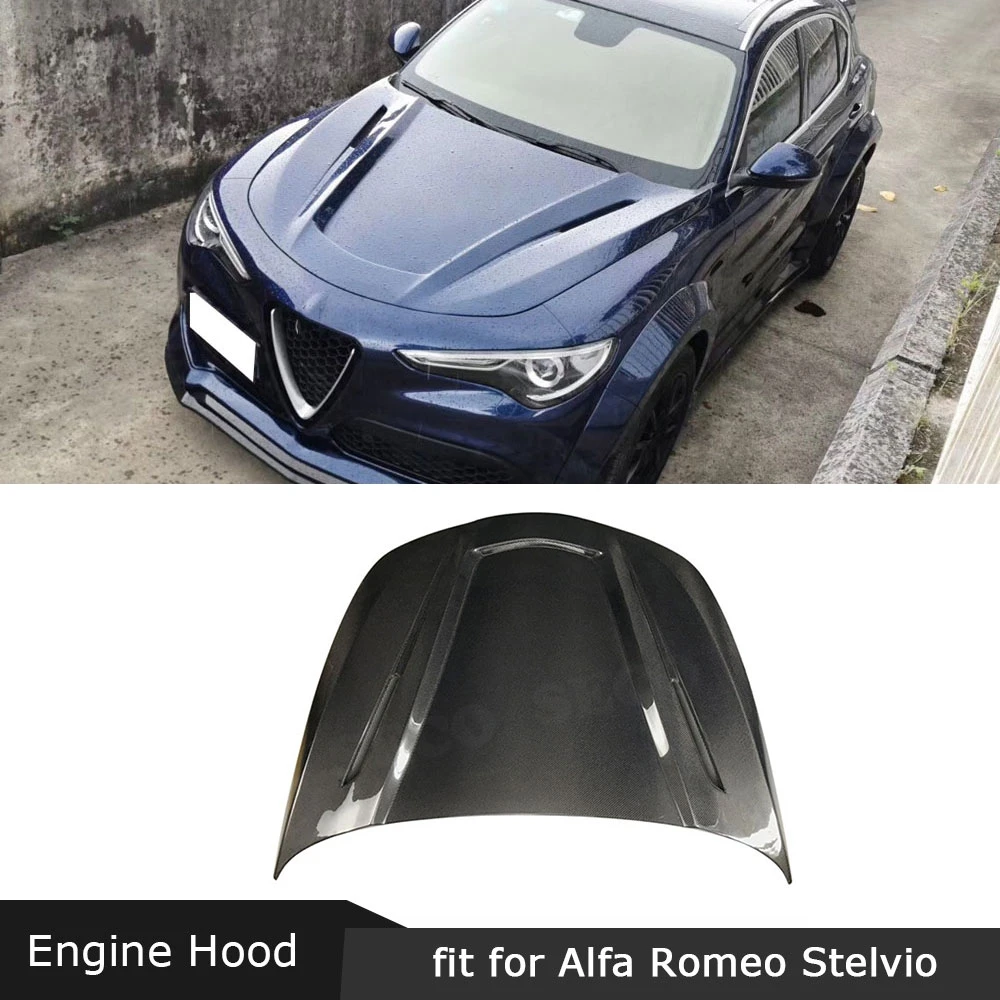 Передняя крышка капота двигателя для Alfa Romeo Stelvio 2017 2018 2019 Крышка вентиляционного