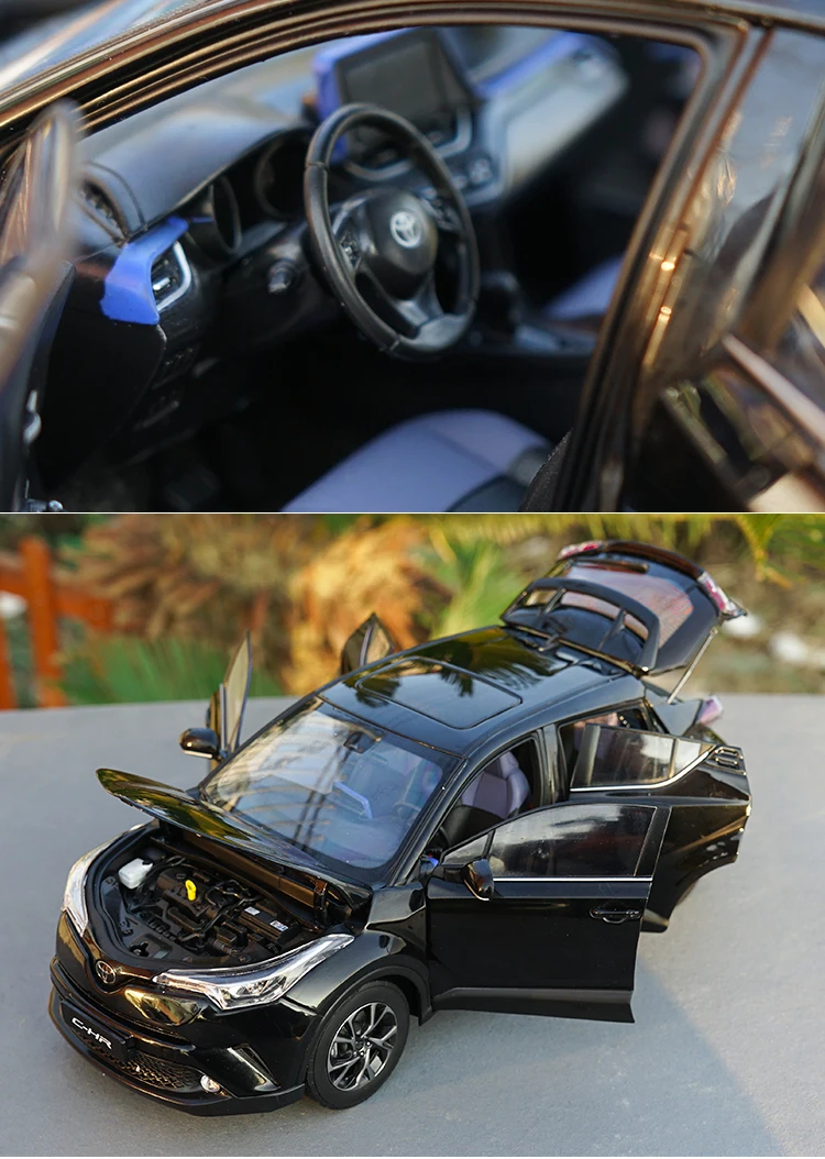 1:18 Высокая тщательная TOYOTA C-HR CHR сплав модель автомобиля статические металлические модельные автомобили с оригинальной коробкой