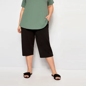 

Plus Size Casual Fit Temperament Elegant Wide Leg Pants Women Western Style Simple Commuter Witty Hot Sale Pants Trousers