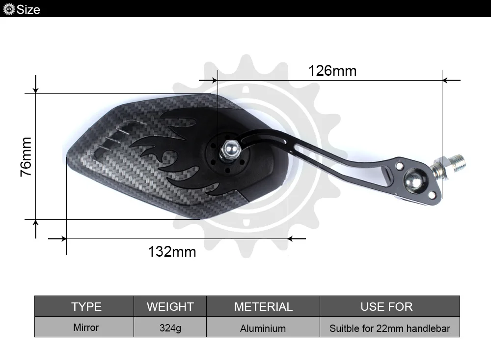 BIKEIN-3 k Carbon Patroon Fietsstuur Achteruitkijkspiegel 360 Draaien гоночный горный велосипед Onderdelen Reflecterende Veiligheid Sp