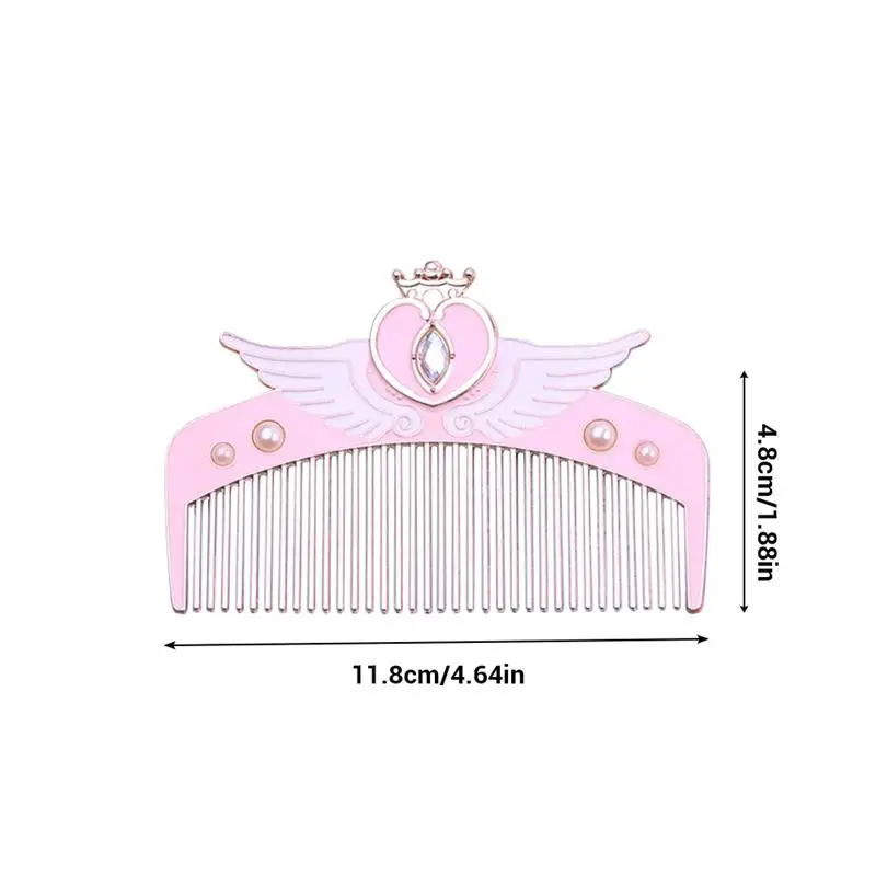 Anime Sailor Moon Hairdressing Comb Cosplay Props Cardcaptor Sakura Pink Woman Cartoon Metal Pettine Originality Gift with bag