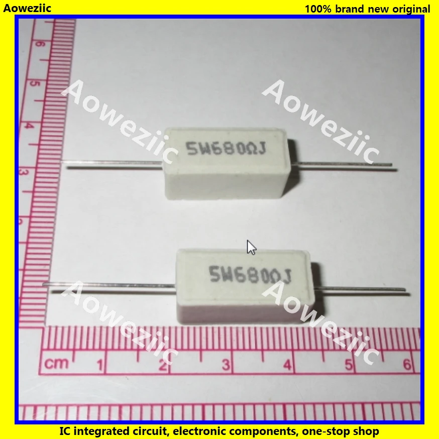 5W680ΩJ 5W680欧 5W680RJ 卧式陶瓷水泥电阻 功率电阻 陶瓷电阻