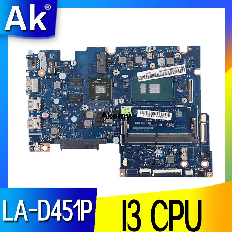 

LA-D451P Laptop motherboard for Lenovo YOGA 510-14ISK Flex4-1470 original mainboard I3-6100U with video card