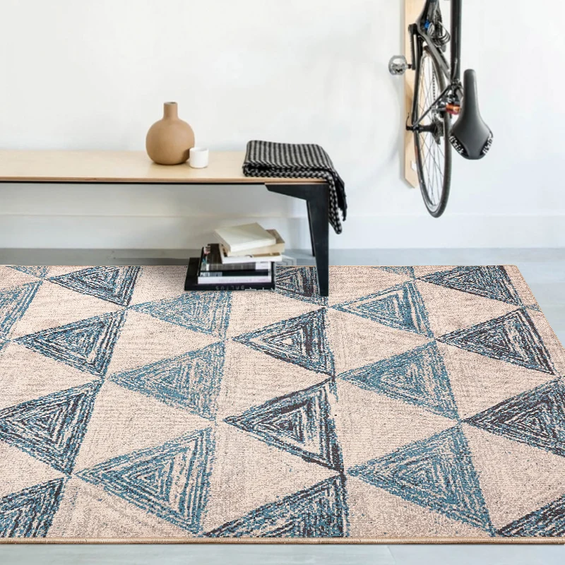 Slash sales современный стиль геометрический микс синий ковер, 140*200 см ковер для гостиной, пасторальные напольные украшения для дома коврик