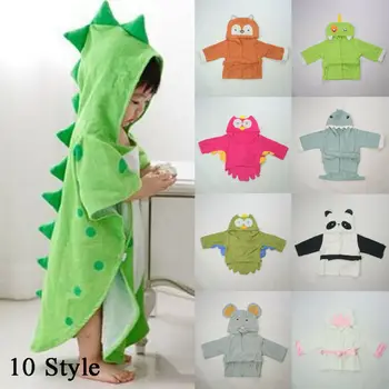 

10 style Kids Toddler Bath Wrap Hooded Towel Beach Poncho with Hood Robe Baby
