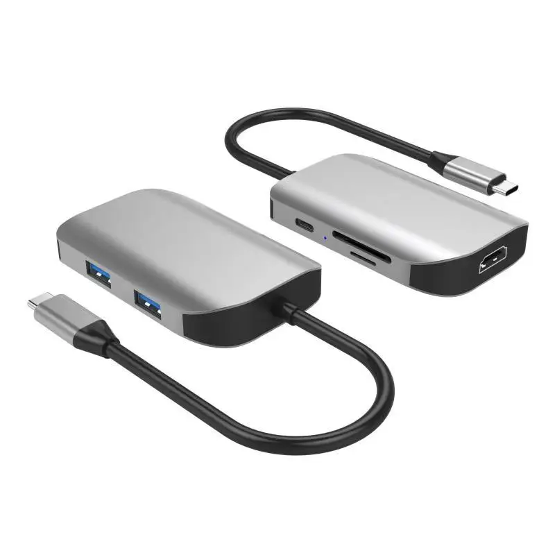 6 в 1 usb c концентратор док-станция сплиттер usb3.0 Тип c расширитель для HDMI/samsung dex S9/S8 huawei P20 macbook TF кардридер