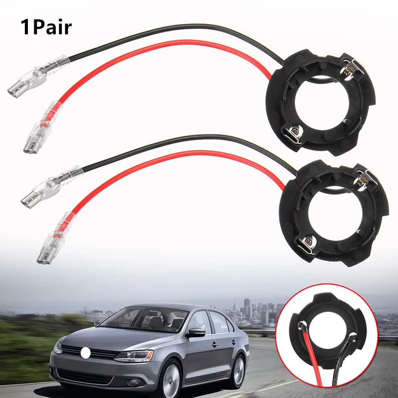 

1Pair H7 LED Headlight Bulb Base Holder Retainer Headlamp Socket Adapter for Volkswagen for VW Golf 5 MK5 GTI Jetta