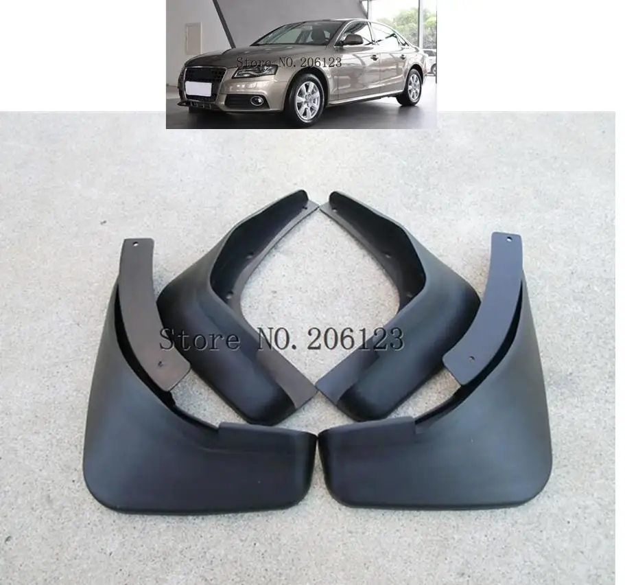 4 шт. автомобильное крыло для Audi A4 B8 2008 2009 2010 2011 2012 2013 Брызговики Авто аксессуары |