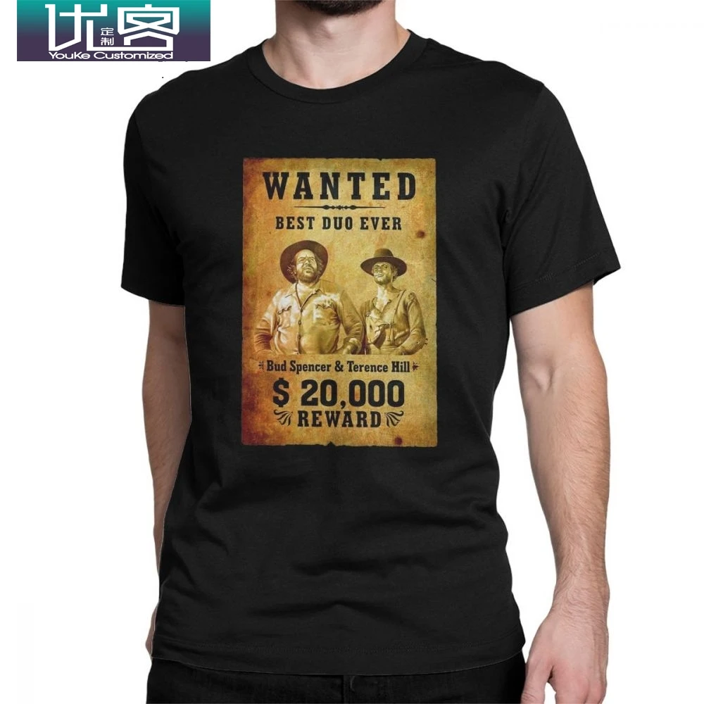 Terence Hill And Bud Spencer Men's T Shirt Cool Pure Cotton Short Sleeve Tees O Neck T-Shirt Plus Size Clothes Tops