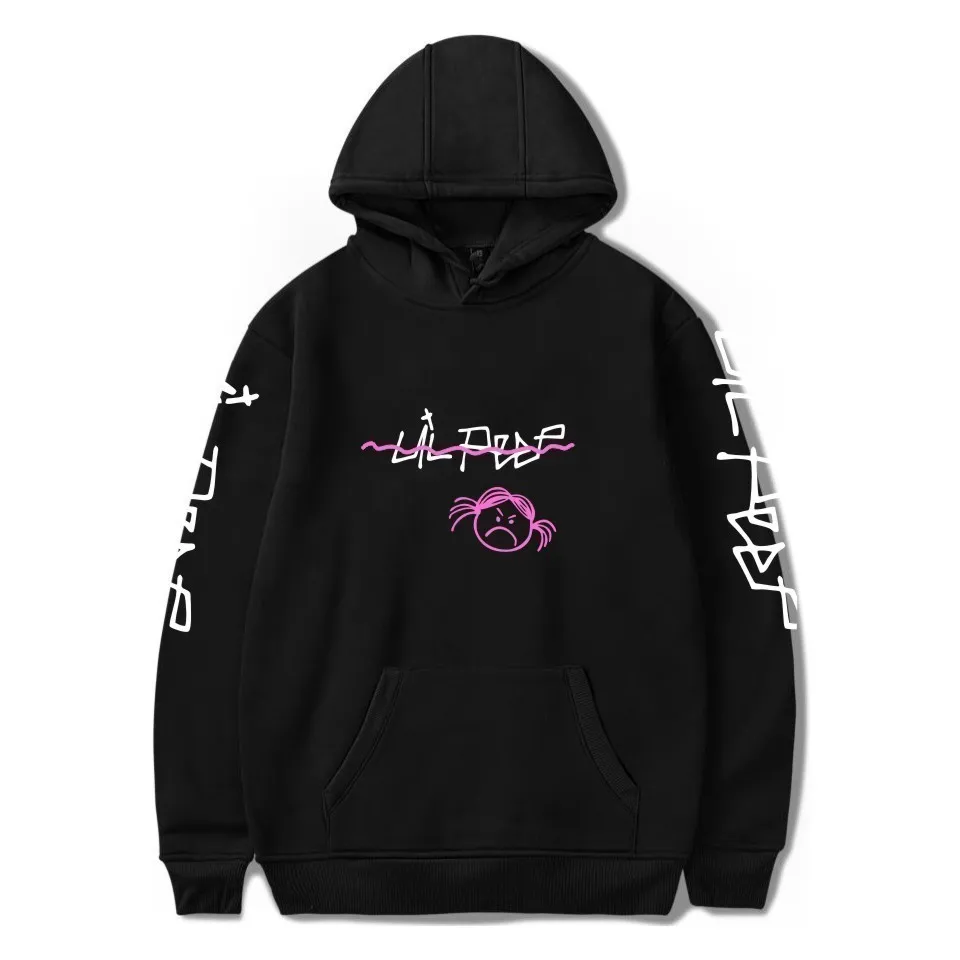 Dropship Lil Peep толстовки Hell Boy Lil. peep для мужчин wo для мужчин с капюшоном Pullove rLil Peep толстовки с капюшоном крибэби толстовка одежда - Цвет: 6647-WY0201-black