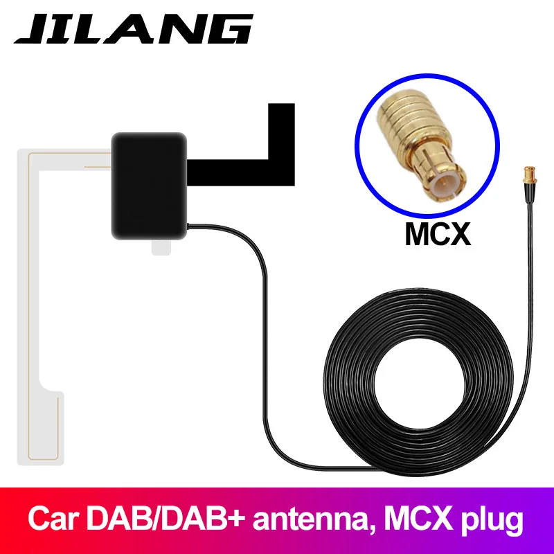 Jilang DAB MCX Автомобильная цифровая активная антенна для радио ТВ-ресивера
