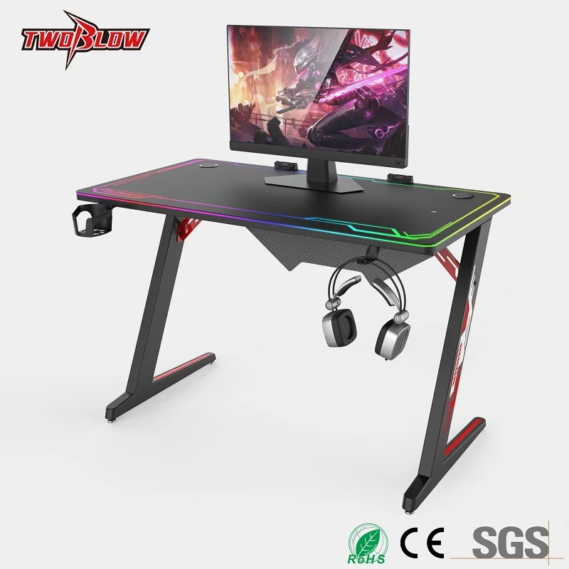 

Luxury E-sports computer table notebook desktop computer special table RGB light cool game table home desk Internet bar table