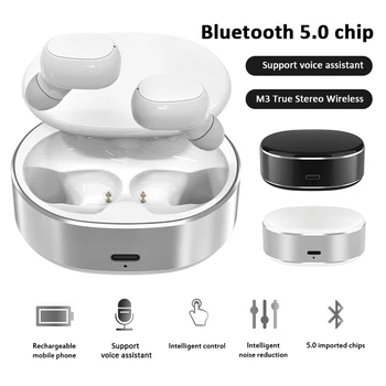 

M3 true stereo wireless Bluetooth headset TWS Bluetooth headset 5.0 black Technology Gaming Sport Hearing Protection Earphone