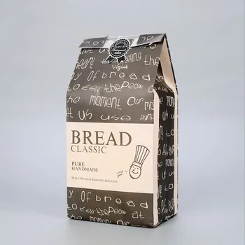 

Window-opening food grade kraft bag bakery special bag toasted bread cake packaging 50pcs 30x12x9cm BREAD new style bread bags