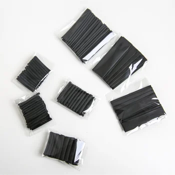 

127pcs Black 2:1 Polyolefin Heat Shrink Tube 1.0-14.0mm Wrap Wire Insulated Cable Sleeve Shrinkable Tube Kit