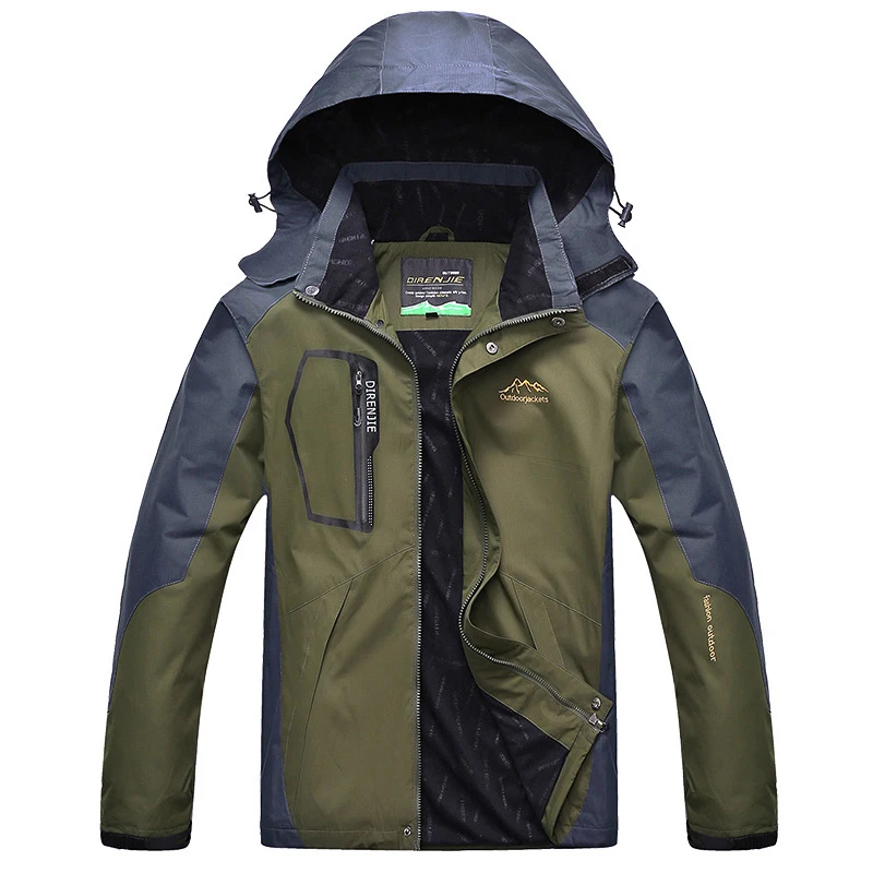 Куртка мужская демисезонная с капюшоном ветрозащитная водонепроницаемая