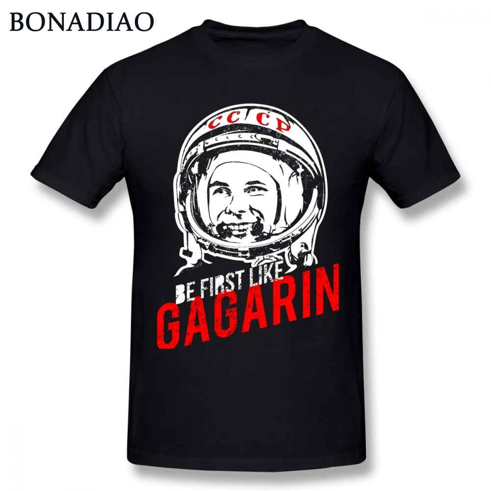 100% хлопок Tees1961 Советский герой космонавт Boctok России grayyyy467807P Гагарин футболка для