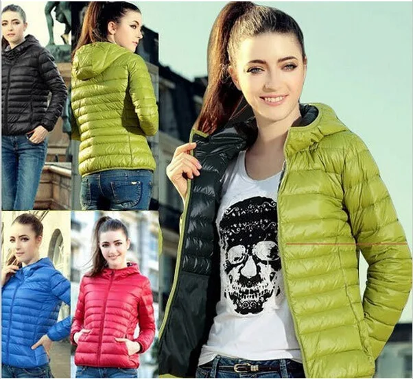AliExpress, стиль, осенняя и зимняя одежда, женская Европейская и американская тонкая хлопковая стеганая куртка с капюшоном и длинными рукавами