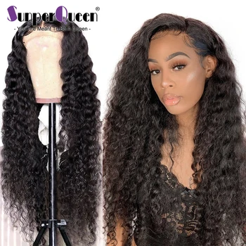 

Curly Human Hair Wig Fake Scalp Wig Curly Lace Front Wig Curly Wig Remy Hair Deep Wave Wig For Black Women 30 Inch
