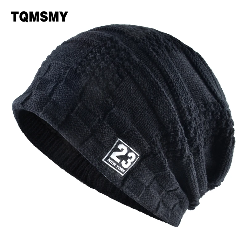 

Brand bonnet men's Winter Hat knitted wool beanies men Hip-Hop cap Turban Caps Skullies Double layer velvet Hats For women gorro