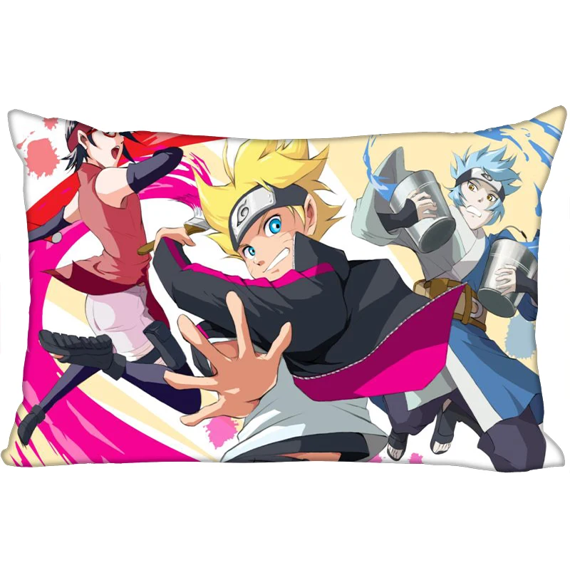 Заказной BORUTO Печать наволочки Две стороны Стандартный атлас шелк мягкие прямоугольные Наволочки на молнии больше размер - Цвет: 7