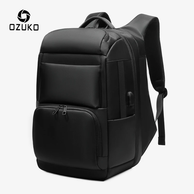 OZUKO мужской 17 дюймовый рюкзак для ноутбука большая емкость USB зарядка рюкзаки