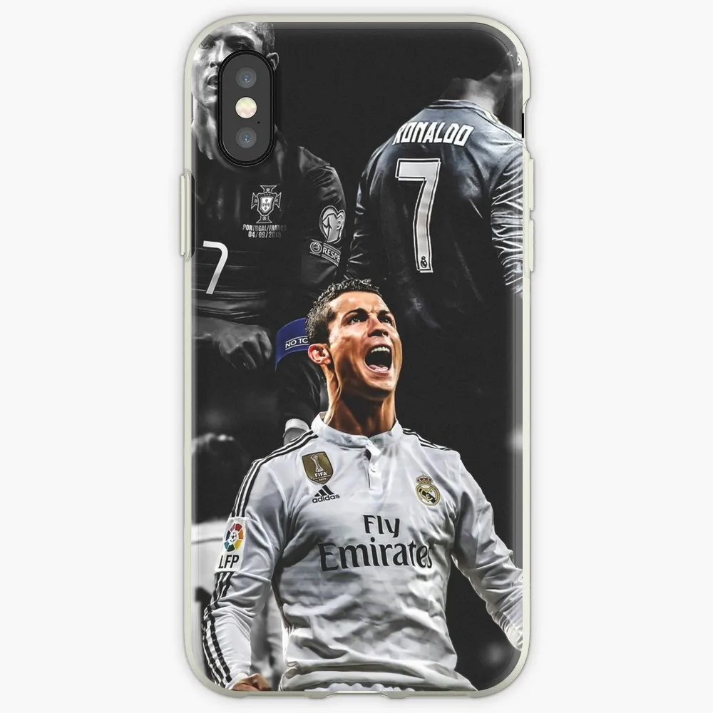 Прозрачный чехол Cristiano Ronaldo для Apple iphone X XSMAX XR чехол для iphone 6 6s 5 5S 7plus 8plus iphone 7 8 чехол