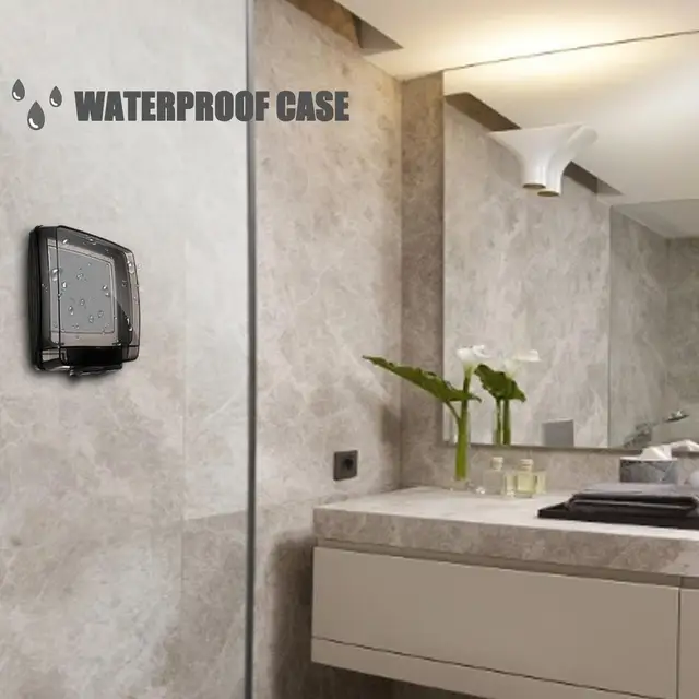 Cache-prise étanche Yardwe En Acier Inoxydable - Pour Salle De Bain, Cuisine, Extérieur (9,2x9 Cm)
