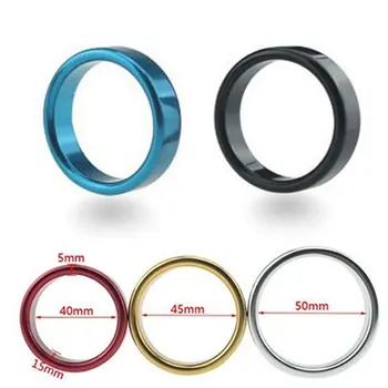 WAKEWAY 40MM, 45MM, 50MM Stainless Steel Metal Men's Fashion Ring Penis Delayed Ejaculation Ring 3