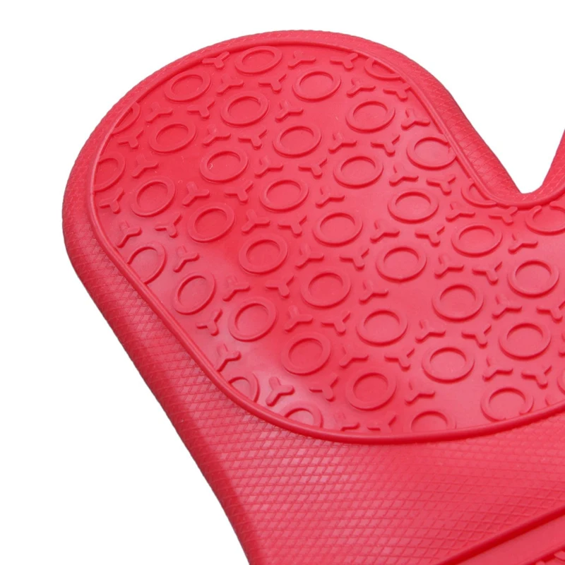 Silicone Oven Mitt Cooking Mitt with Extra Long Canvas Stitching Glove Heat Resistant Up To 482Fahrenheit