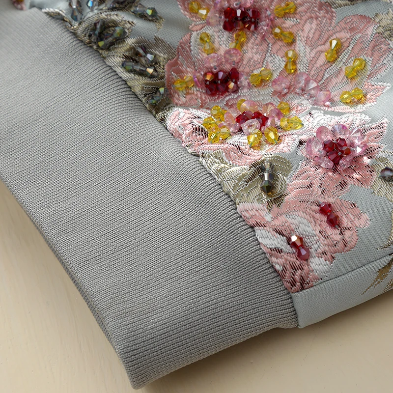 Svoryxiu, высокое качество, на заказ, Осень-зима, модные куртки, пальто, женские, Ретро стиль, цветочный принт, жаккард, кристалл, бисер, верхняя одежда