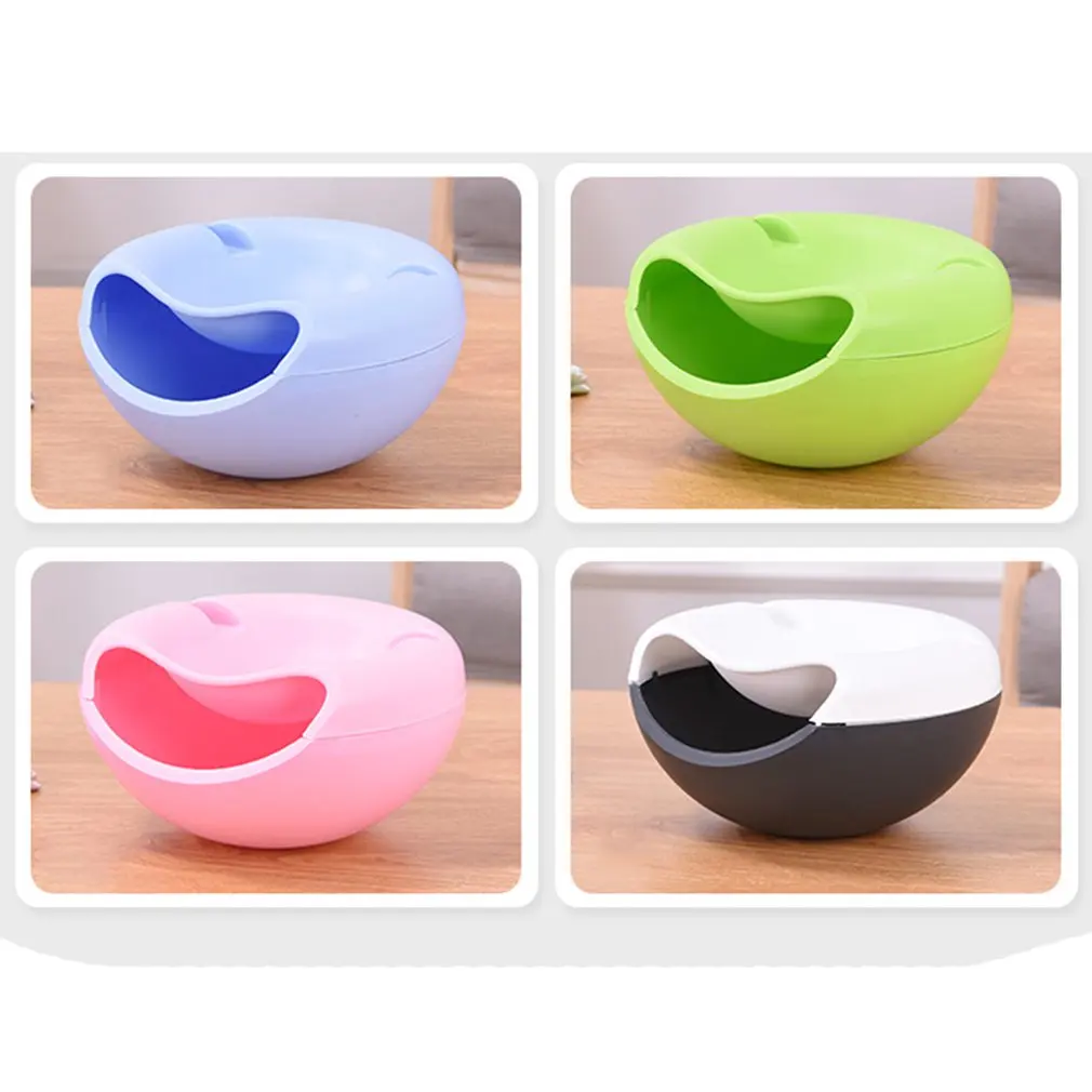 Double Layer Melon Seed Dish Sitting Room Plastic Dry Fruit Basket Lazy Person Takes Melon Seed Ware Dry Fruit Box
