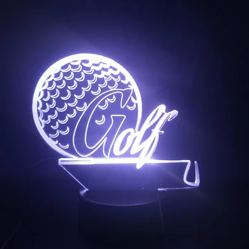 

3D Lamp Golf Club Sports Best Present for Adult Battery Powered for Christmas Decoration 3D Illusion Led Night Light Lamp