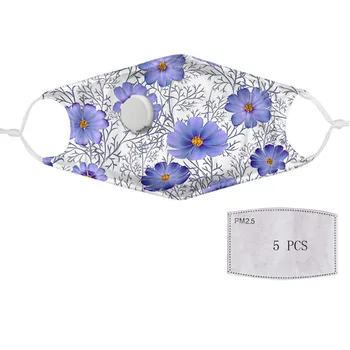 

Reusable 5 Layers Washable Dustproof Anti-pollen Mouth Face New Prints Mask Adult For Child Kids Health Care Anti-PM2.5