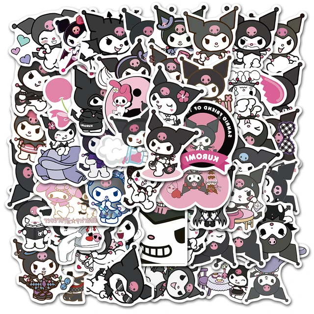 50pcs/Set Anime stickers cartoon Sanrio Kuromi My Melody Computer Mobile  Phone Cup Trolley Case Waterproof Graffiti Sticker toy - AliExpress