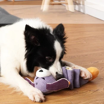 

Cute Strip Plush Pet Dog Cat Sound Squeakers Squeaky Toy For Small Dog Puppy Chew Play Bone Toy Pet Product Paper Toy #3