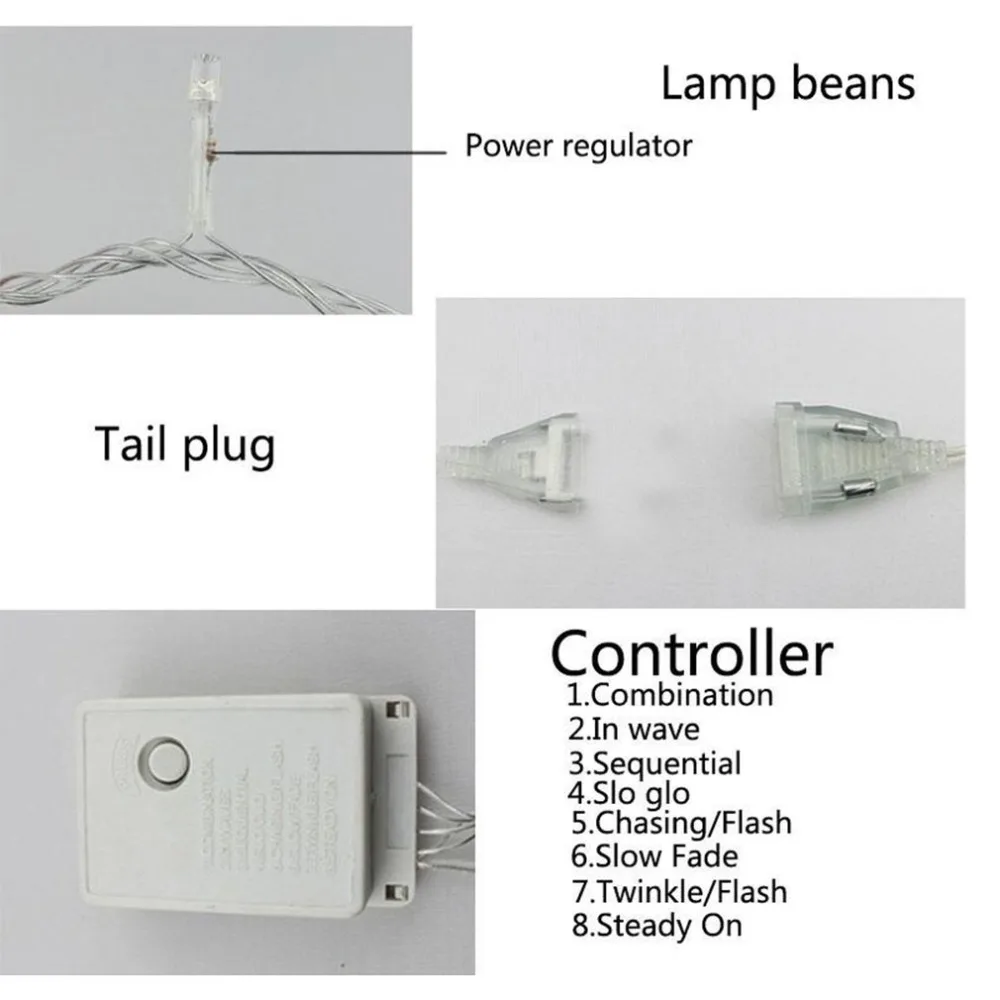 Light Curtain Light Waterproof Indoor Outdoor Decoration Christmas Day Lantern Door Curtain Lights Lantern Lamp Wedding