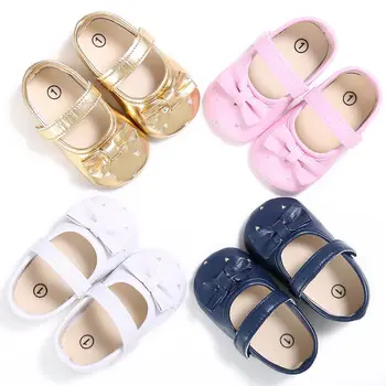 

Pudcoco Baby Shoes Girl Boy First Walkers Soft Bottom Butterfly-knot Princess Baby Shoes Solid Hearts Prewalkers Boots for 0-18M