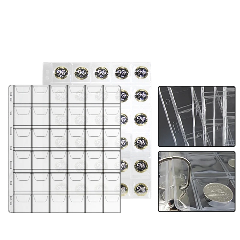 1 Набор, 28,3x21,1 см, листочки, альбом для монет, свободная внутренняя коллекция страниц, держатель, дисплей