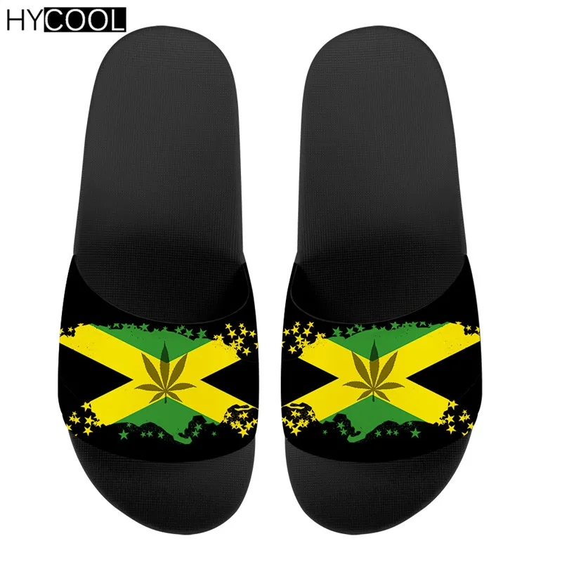 HYCOOL Harajuku flaga jamajki i marihuany projekt drukowanie Unisex kapcie  kąpielowe komfort plaża odkryty Slip on klapki - AliExpress Sport i rozrywka