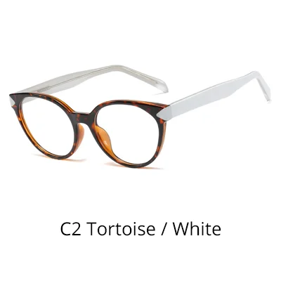 C2 Tortoise-White Ralferty, высококачественные оптические очки, оправа для женщин, Ретро стиль, стрела, очки TR90, регулируемые весенние дужки, женские очки F93348 - Цвет оправы: C2 Tortoise-White