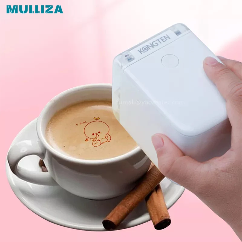 

Coffee Edible Ink Printer Portable Inkjet Printer Handheld Edible Food Printer in Bread Cake Coffee Mold Latte Baking Mold