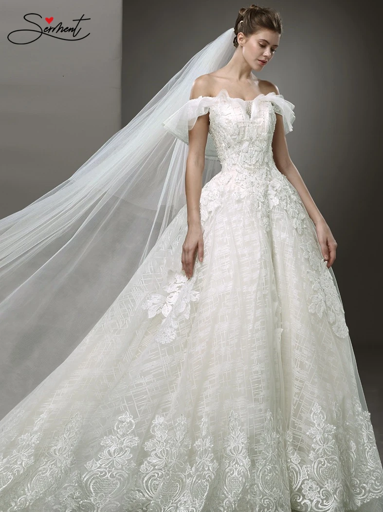 SERMENT Vestido De Novia свадебное платье свадебное платье с длинным рукавом свадебное платье Элегантное свадебное платье размера плюс