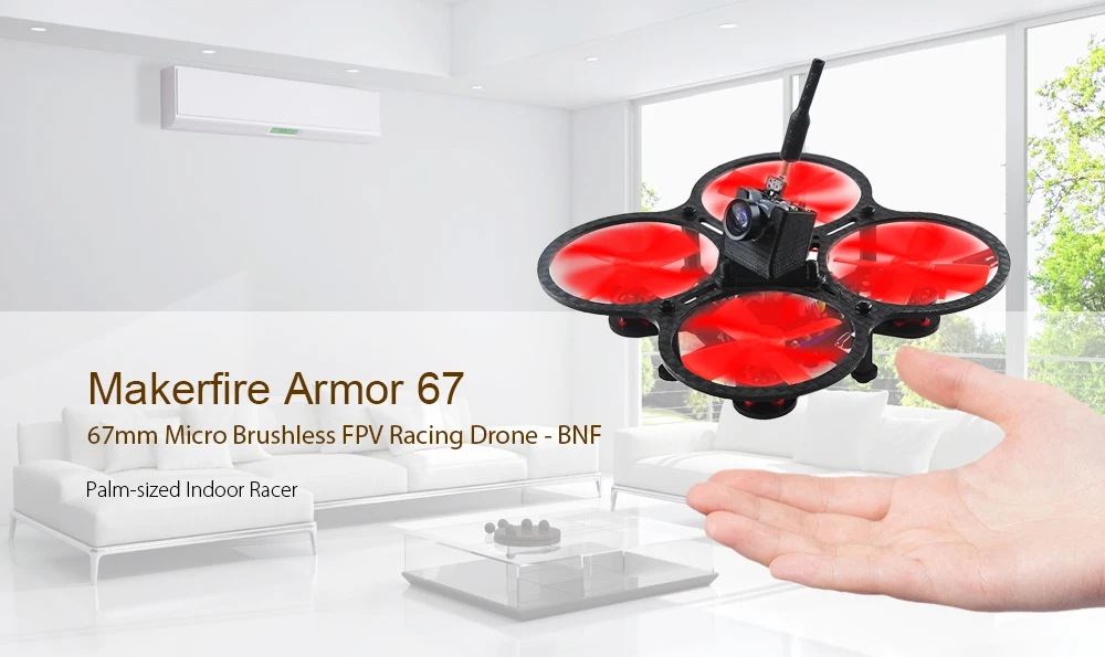 Makerfire Armor 67 мм Мини FPV гоночный Дрон BNF 5,8G 600TVL камера 1103 10000KV бесколлекторный Дрон BetaFlight F3 6DOF FC с OSD