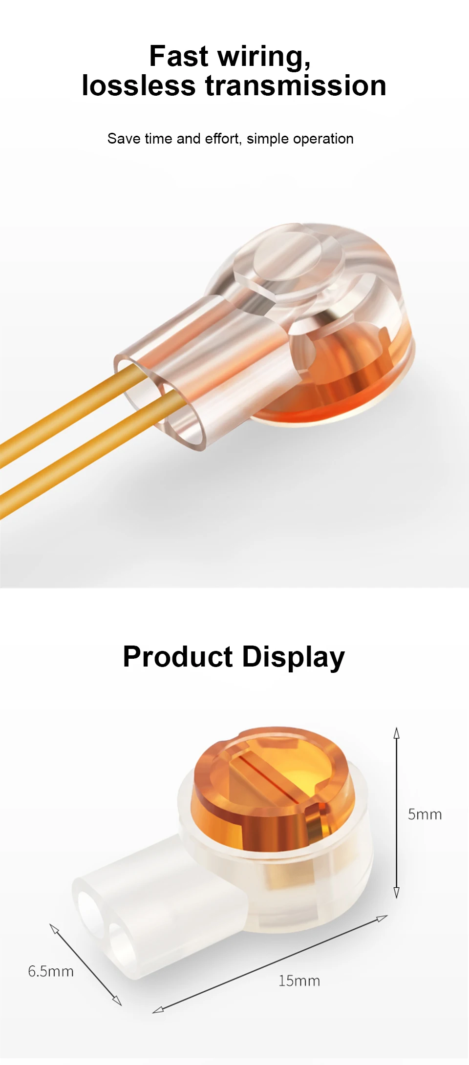 OMAY K1 K2 K3 RJ45 RJ11 Waterproof Crimp Connectors - Ethernet and Telephone Cable Terminals (500/1000pcs) Description Image.This Product Can Be Found With The Tag Names Computer Cables Connecting, Computer Peripherals, Connector crimp connection, PC Hardware Cables Adapters