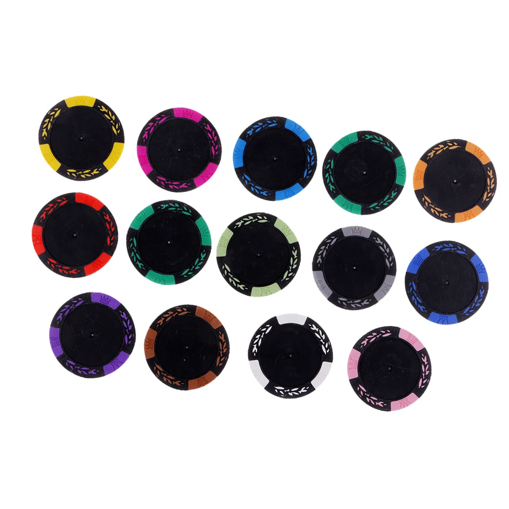 13pcs Casino Poker Clay Composite Chips Playing Cards Gambling Board Games Playing for Party KTV Clubs
