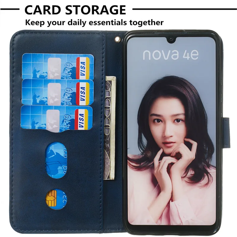 For Huawei P20 P30 Lite Pro Y5 Y6 Y7 Y9 Pro Prime Case Fundas Flip Zipper Wallet Cover For Huawei P smart Z Case Capa